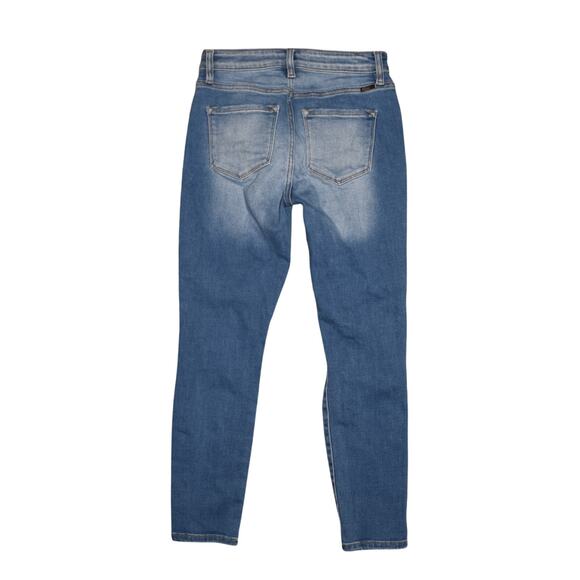 KANCAN $66 Serena High Rise Ankle Skinny Jean Medium Wash Distressed‎ Size 26 - Picture 2 of 3